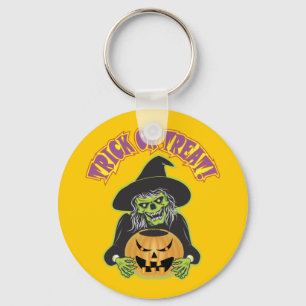 Witch Skull Keychain