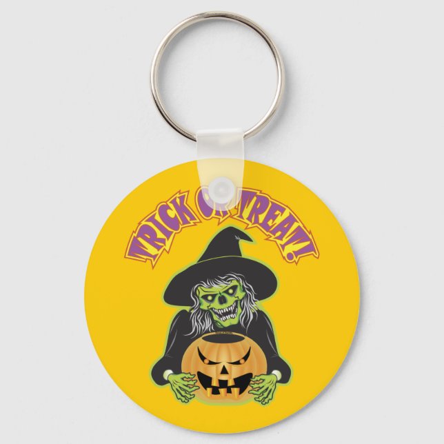 Witch Skull Keychain (Front)