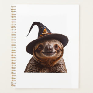 Witch Sloth Halloween trick or treat spooky pumpki Planner