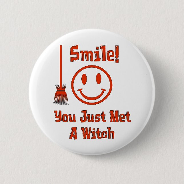 Witch Smile 2 Inch Round Button (Front)