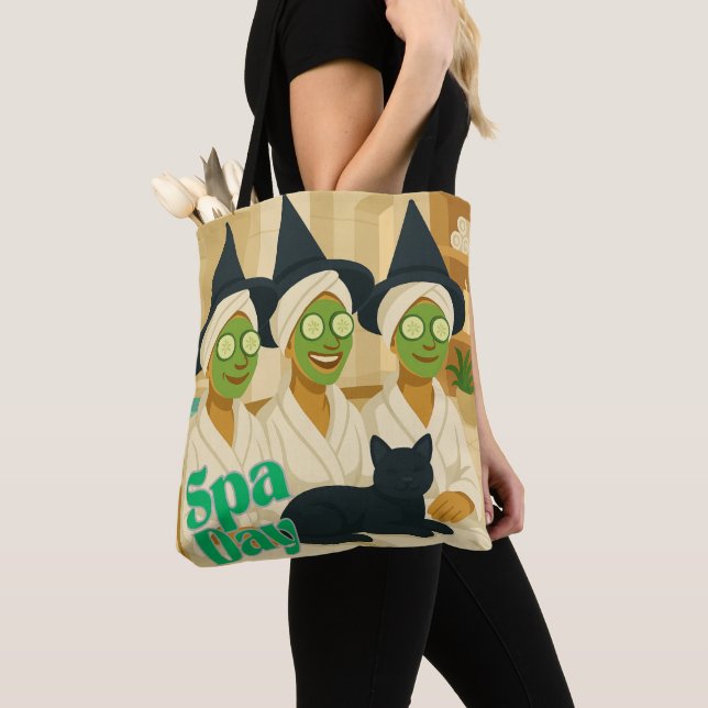Witch Spa Day Funny Humour  Tote Bag (Close Up)