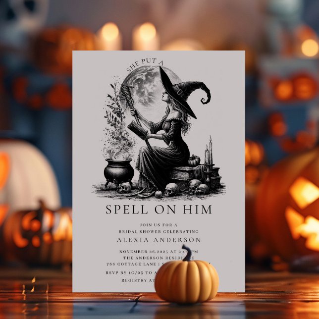 Witch Spell Bridal Shower Invitation (Creator Uploaded)