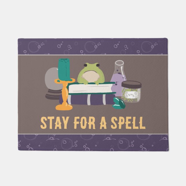 Witch Spell Ingredients Halloween Doormat (Front)