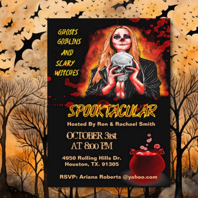 Witch Spooktacular Adult Halloween Invitation (Creator Uploaded)