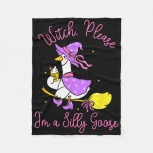Witch spooky skeleton fleece blanket
