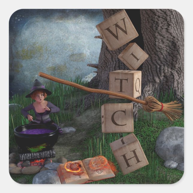 Witch Square Sticker (Front)