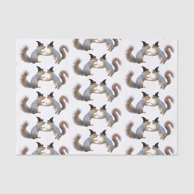 Witch Squirrels Tissue Paper (Front)