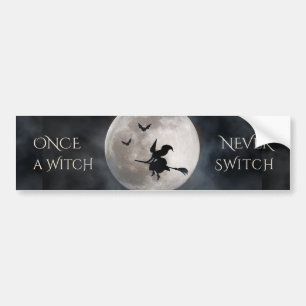 Witch Switch Halloween Funny Bumper Sticker