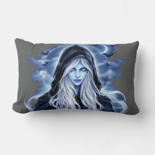 Witch-theme halloween lumbar pillow