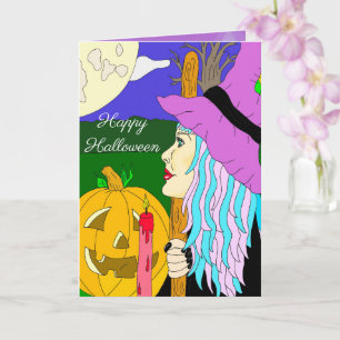 Witch Themed Halloween Card