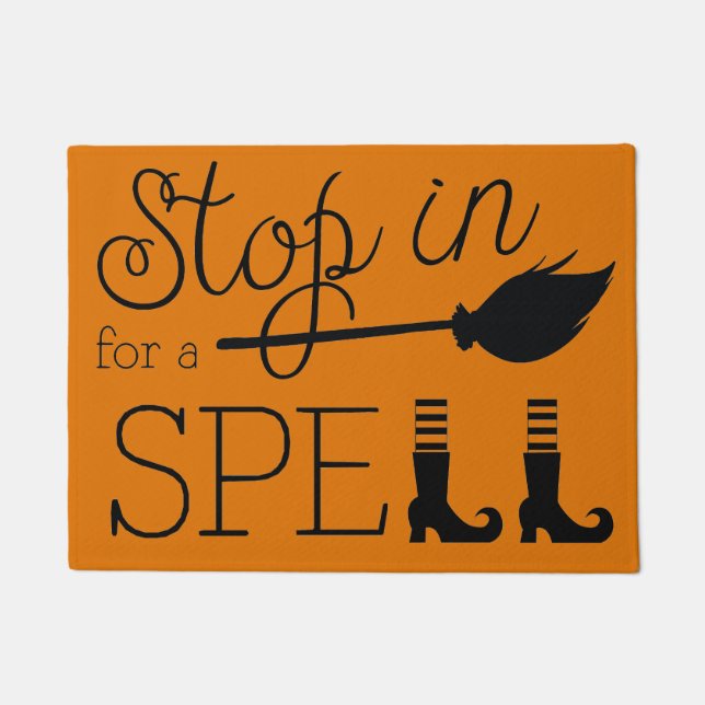 Witch Themed Halloween Decoration Doormat (Front)