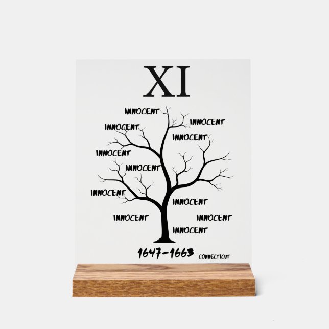 Witch Trials Acrylic Sign (Front)