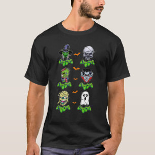 Witch Vampire Skull Zombie Controllers Halloween C T-Shirt