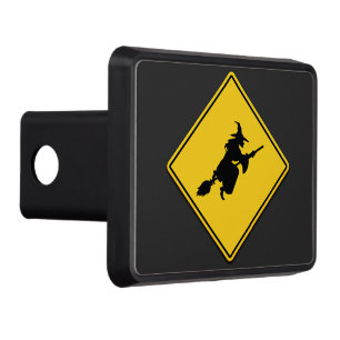 Witch Warning Halloween Trailer Hitch Cover