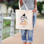 Witch Way Halloween Personalized Tote Bag<br><div class="desc">Visit berryberrysweet.com for stylish personalized gifts and stationery.</div>