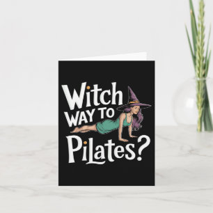 Witch Way To Lates Funny Halloween Lates Yoga Refo Card