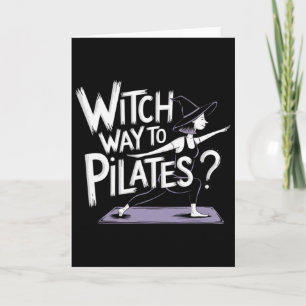 Witch Way To Pilates Funny Halloween Pilates Yoga  Card