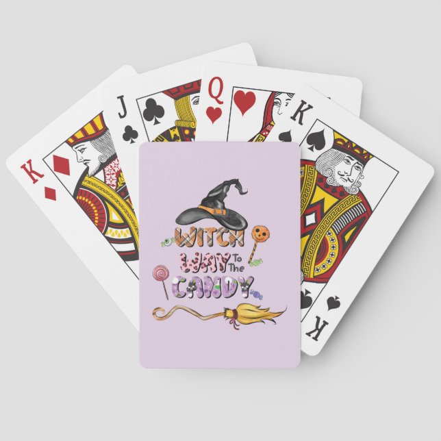 Witch Way to the Candy – Fun Halloween Playing Cards (Back)