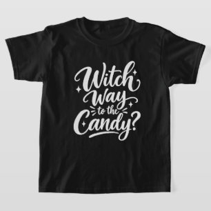 Witch Way to the Candy Kids Halloween Party T-Shirt