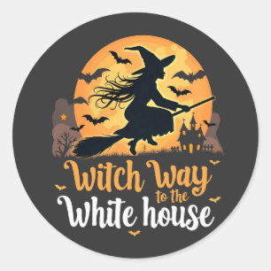 Witch Way to the White House Classic Round Sticker