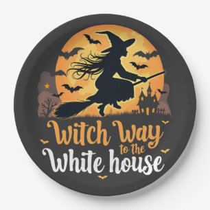 Witch Way to the White House Paper Plate