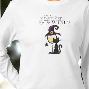 Witch Way to the Wine Cute Funny T-Shirt