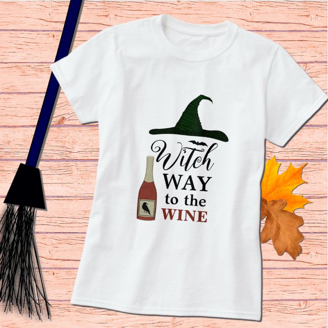 Witch Way To The  Wine Halloween T-Shirt (Creator Uploaded)