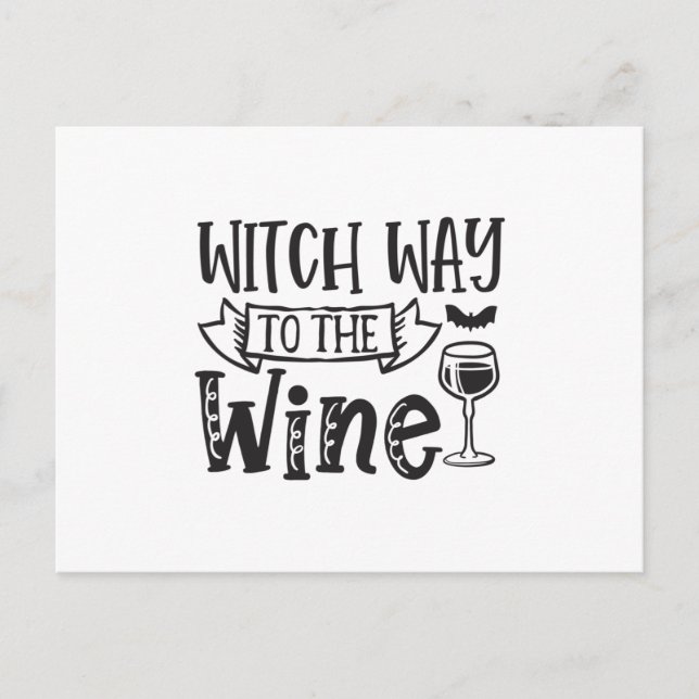 Witch Way to the Wine Postcard (Front)