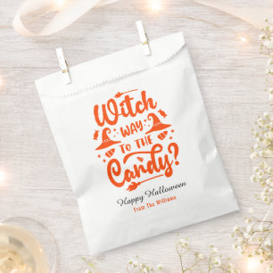 Witch Why To The Candy Editable Colour Halloween  Favour Bag