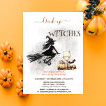 Witch Wine Pumpkin Bow Halloween Invitation<br><div class="desc">Witch,  pumpkin,  and wine. Personalize this spooktacular invite with your details.</div>