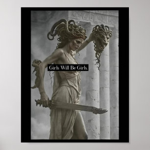 Witch Witches Halloween Girl Will Be Girls Spooky Poster