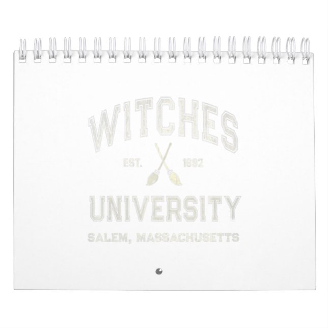 Witch Witches University Salem Massachusetts Wicca Calendar (Cover)