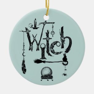 Witch Witchy Witches Ceramic Ornament