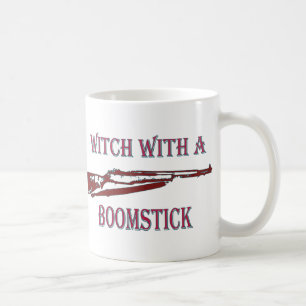 Witch with a boomstick 2 coffee mug