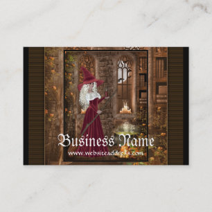 Witch with a Candle  Fantasy Business Cards