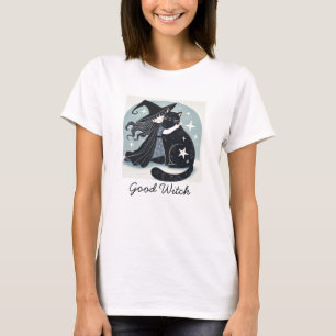 witch with black cat T-Shirt