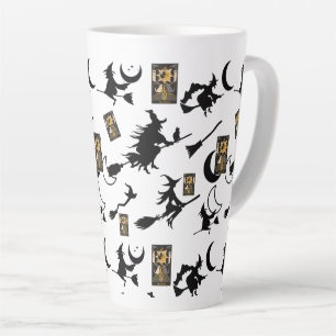 Witch wizard blackcat moon bloomstick  latte mug
