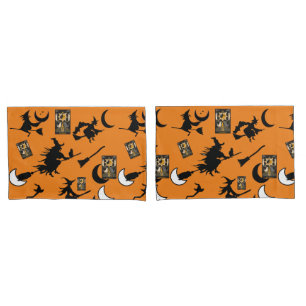 Witch wizard blackcat moon bloomstick pillowcase