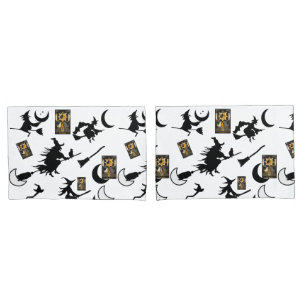 Witch wizard blackcat moon bloomstick pillowcase
