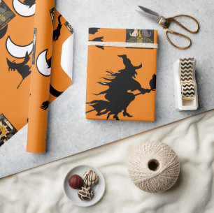 Witch wizard blackcat moon bloomstick wrapping paper