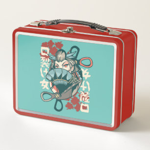 Witch Woman Japanese Style Design Metal Lunch Box