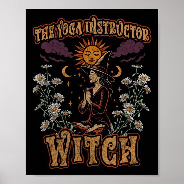 Witch Yoga Instructor Life Mindful, Movement  Poster (Front)