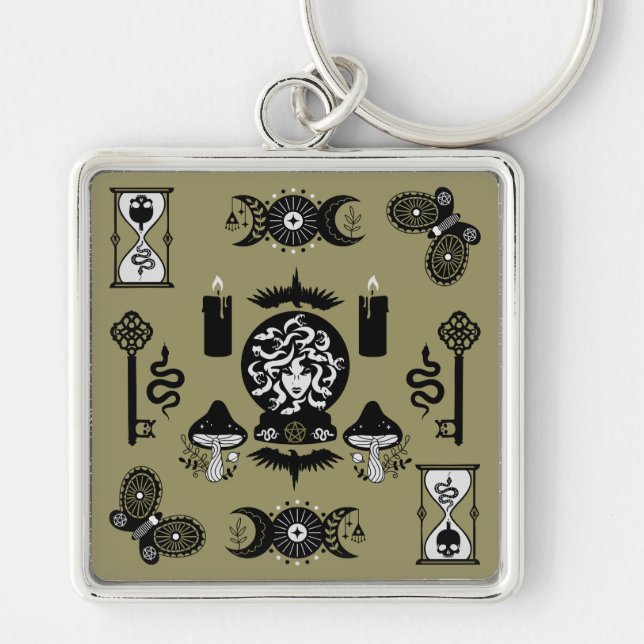 Witchcore Aesthetic Decor Keychain (Front)