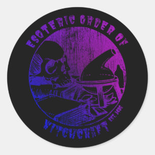 Witchcraft Magic Order Occult Witch Alchemist Classic Round Sticker