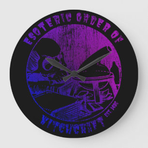 Witchcraft Magic Order Occult Witch Alchemist Large Clock