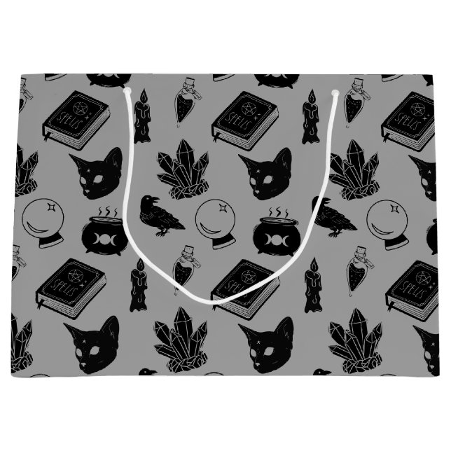 Witchcraft Pattern I Large Gift Bag (Front)