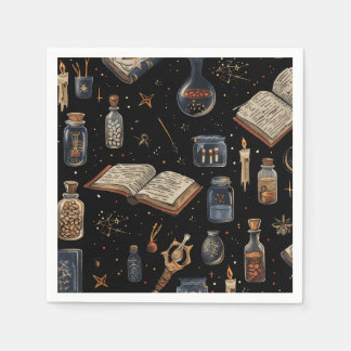 Witchcraft Potion Pattern – Halloween Magic Napkin