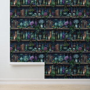 Witchcraft Spells And Potions Pattern Wallpaper