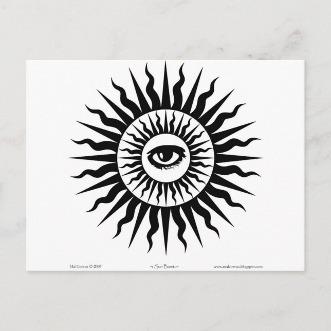 Witchcraft: Sunburst: Eye Postcard (Front)