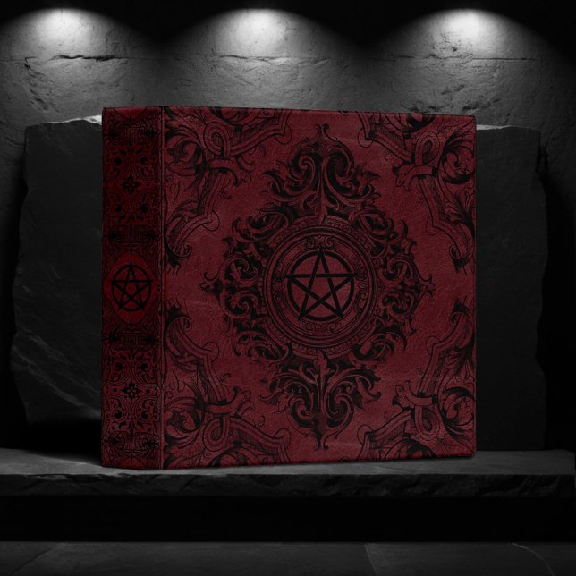 Witchery Flourish | Dark Red Fantasy Pentacle Binder (Creator Uploaded)